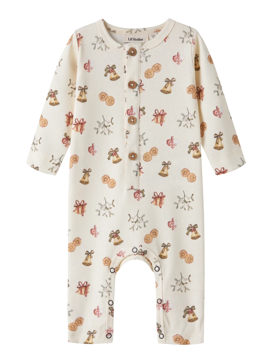 Lil' Atelier baby LAYO julepysjamas - Turtledove | Old Christmas | Torgunns Barneklær AS