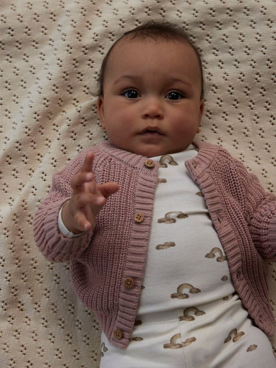 Lil' Atelier Baby LAYO KIM LS SLIM BODY NOOS - Coconut Milk | Regnbue | Torgunns Barneklær AS