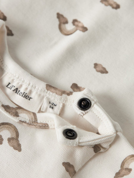 Lil' Atelier Baby LAYO KIM LS SLIM BODY NOOS - Coconut Milk | Regnbue | Torgunns Barneklær AS