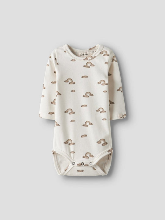 Lil' Atelier Baby LAYO KIM LS SLIM BODY NOOS - Coconut Milk | Regnbue | Torgunns Barneklær AS