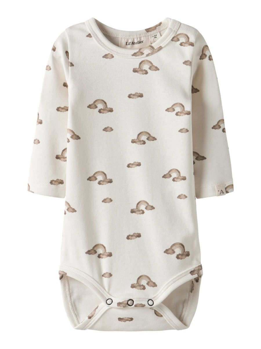 Lil' Atelier Baby LAYO KIM LS SLIM BODY NOOS - Coconut Milk | Regnbue | Torgunns Barneklær AS