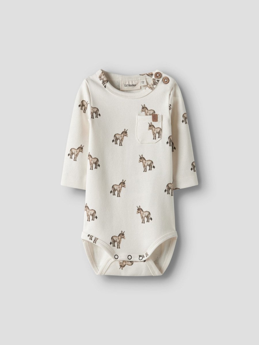 Lil' Atelier Baby LAYO SEV LS SLIM BODY - Coconut Milk | Donky | Torgunns Barneklær AS