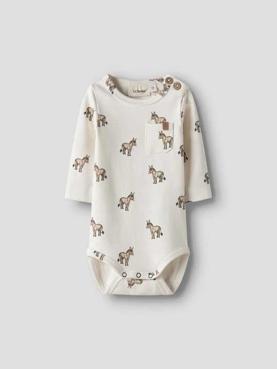Lil' Atelier Baby LAYO SEV LS SLIM BODY - Coconut Milk | Donky | Torgunns Barneklær AS
