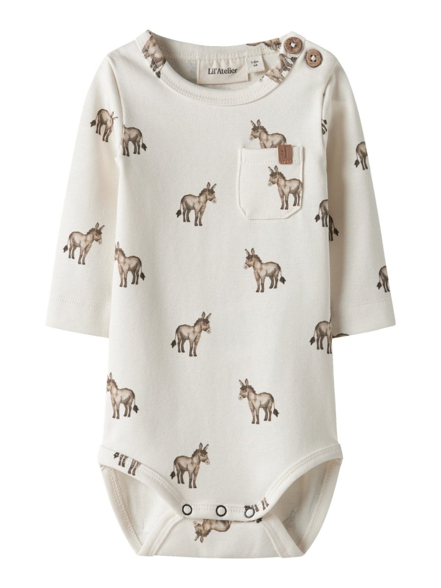 Lil' Atelier Baby LAYO SEV LS SLIM BODY - Coconut Milk | Donky | Torgunns Barneklær AS