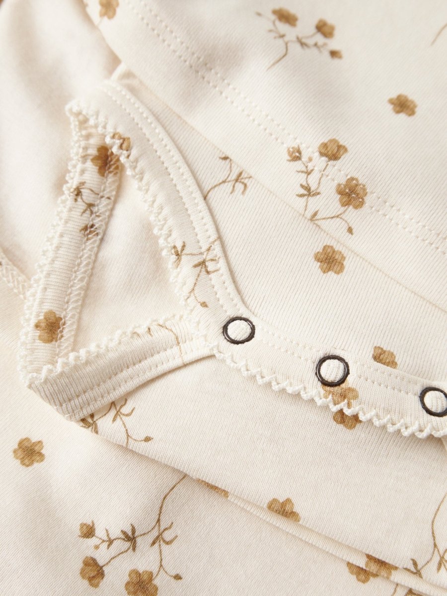 Lil' Atelier Baby LAYO SIF LS BODY DRESS - Coconut Milk | FLOWER YELLOW | Torgunns Barneklær AS