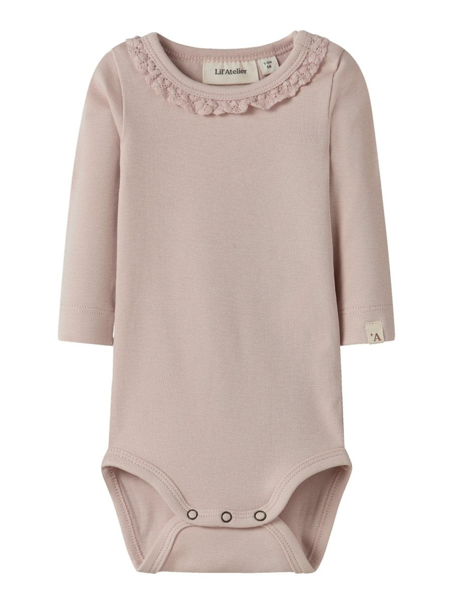 Lil' Atelier Baby LAYO SUP LS SLIM BODY SOLID - Peach Whip | Torgunns Barneklær AS