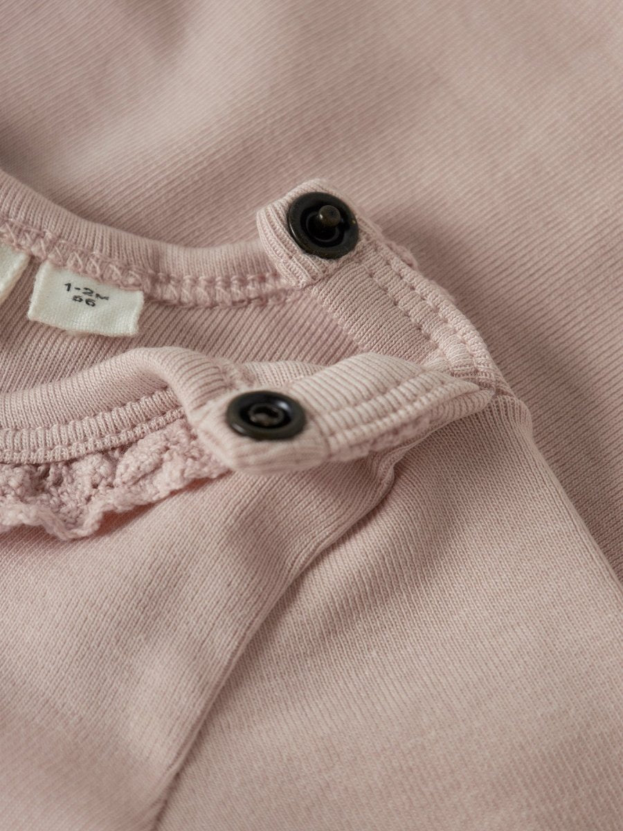 Lil' Atelier Baby LAYO SUP LS SLIM BODY SOLID - Peach Whip | Torgunns Barneklær AS