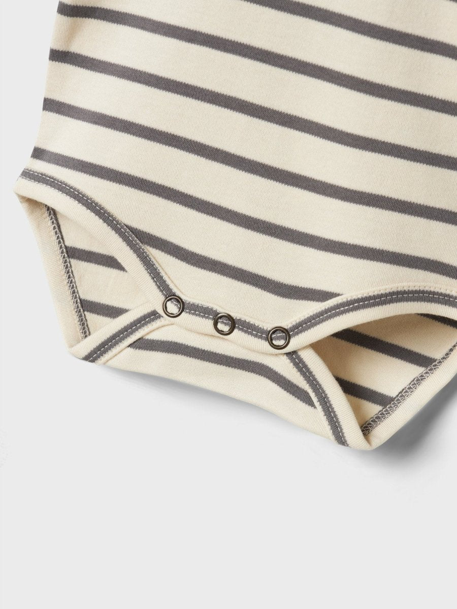 Lil' Atelier Baby LIMIA LS POLO BODY - Turtledove | Poppy Seed | Torgunns Barneklær AS