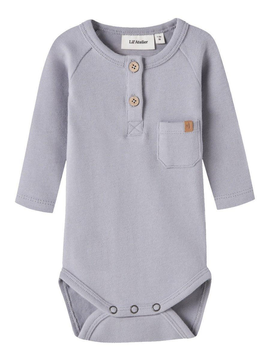 Lil' Atelier Baby LUNO LS SLIM BODY - Sleet | Torgunns Barneklær AS
