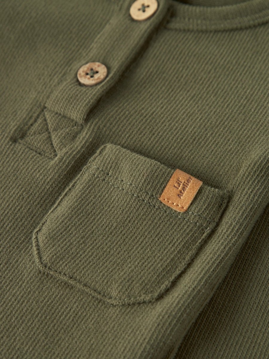 Lil' Atelier Baby LUNO LS SLIM BODY - Winter Moss | Torgunns Barneklær AS