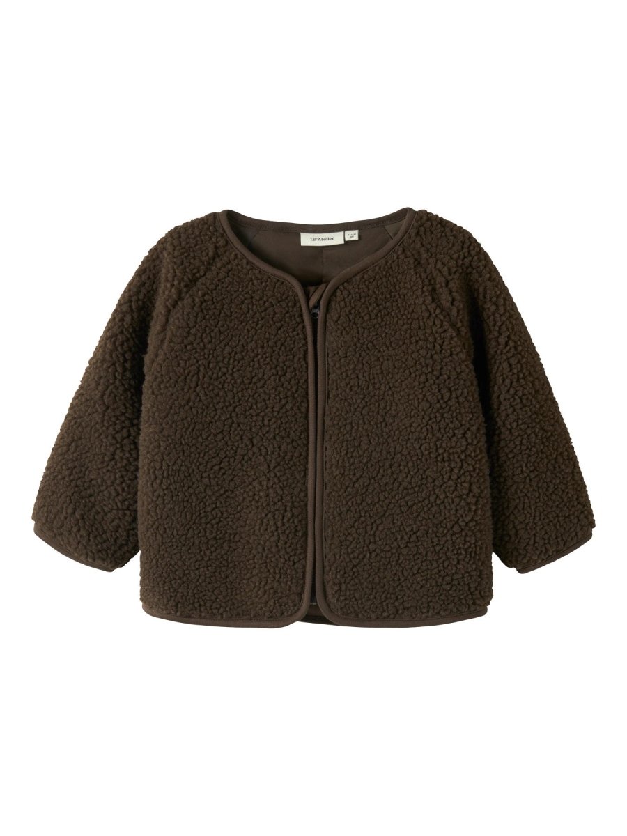 Lil' Atelier Baby NALO BIA Sherpajakke - Dark Earth | Torgunns Barneklær AS