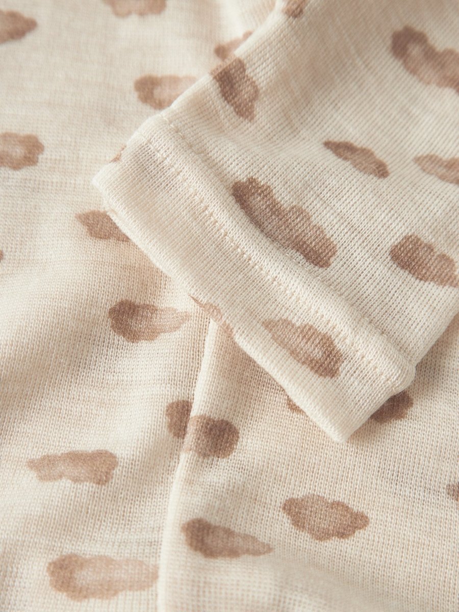 Lil Atelier Baby NALU SLIM Ull leggings - Turtledove | Cloud | Torgunns Barneklær AS