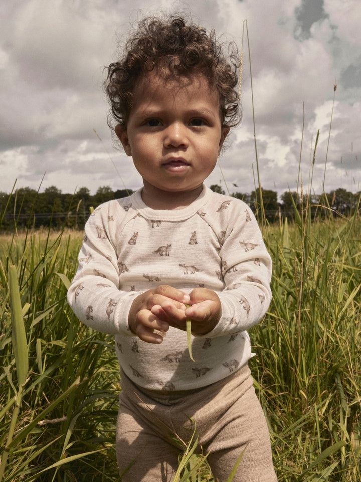 Lil Atelier Baby NALU SLIM Ullbody - Turtledove | Fox | Torgunns Barneklær AS