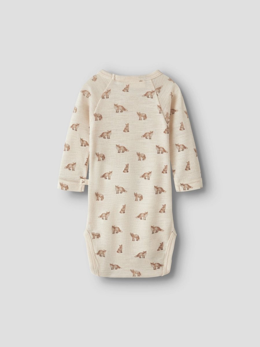 Lil Atelier Baby NALU SLIM Ullbody - Turtledove | Fox | Torgunns Barneklær AS