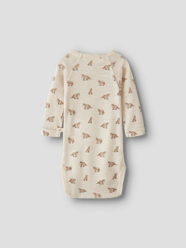 Lil Atelier Baby NALU SLIM Ullbody - Turtledove | Fox | Torgunns Barneklær AS