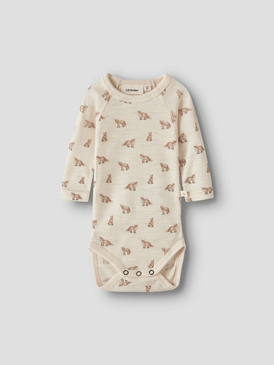 Lil Atelier Baby NALU SLIM Ullbody - Turtledove | Fox | Torgunns Barneklær AS