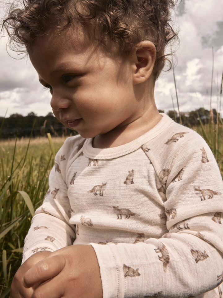 Lil Atelier Baby NALU SLIM Ullbody - Turtledove | Fox | Torgunns Barneklær AS