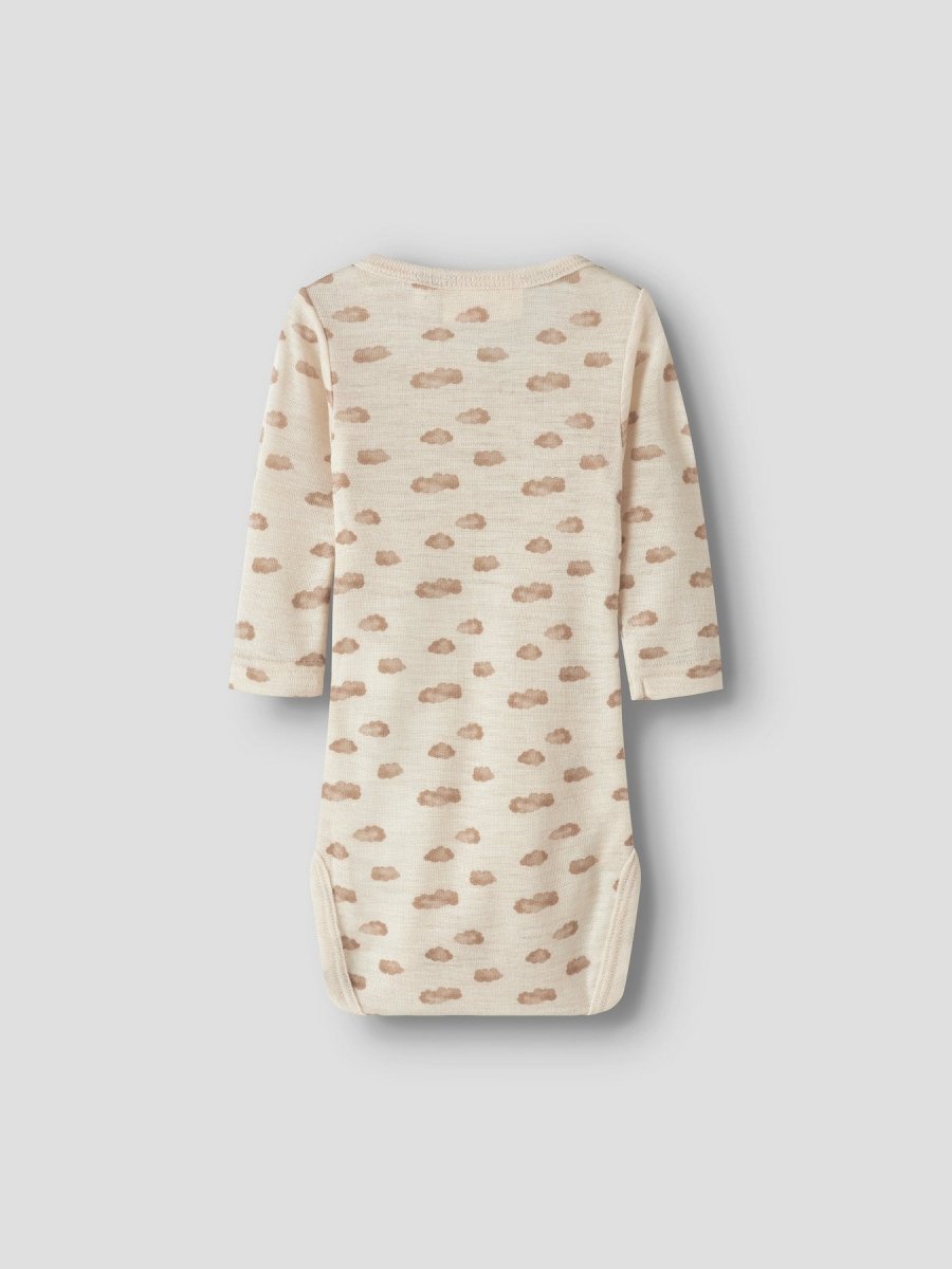 Lil Atelier Baby NALU SLIM Ullbody Wrap - Turtledove | Cloud | Torgunns Barneklær AS