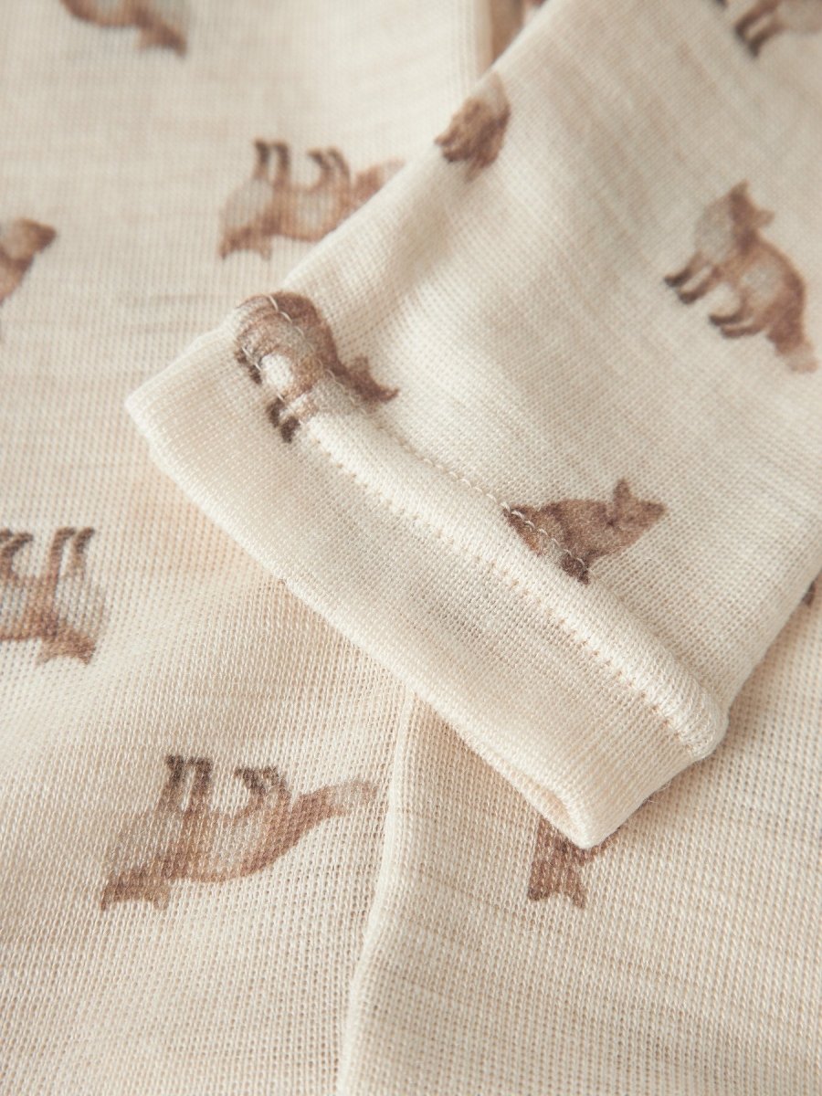 Lil Atelier Baby NALU SLIM Ullleggings - Turtledove | Fox | Torgunns Barneklær AS