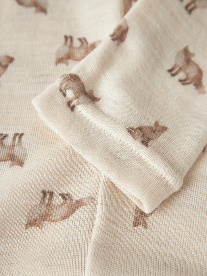 Lil Atelier Baby NALU SLIM Ullleggings - Turtledove | Fox | Torgunns Barneklær AS