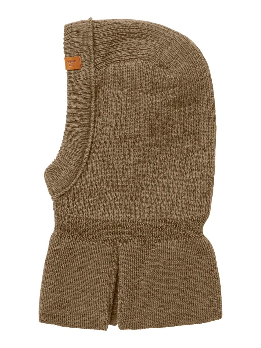 Lil' Atelier Baby NANSON Balaclava i ull - Kangaroo | Torgunns Barneklær AS