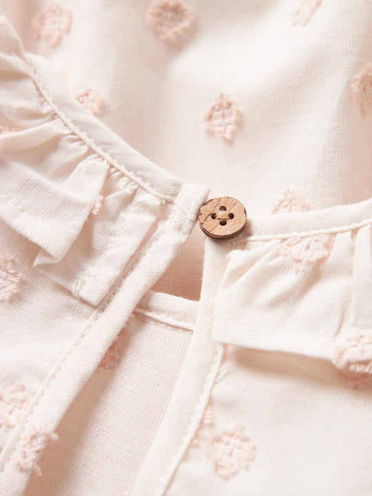 Lil' Atelier Baby NETHE LS LOOSE ROMPER - Pastel Parchment | Torgunns Barneklær AS
