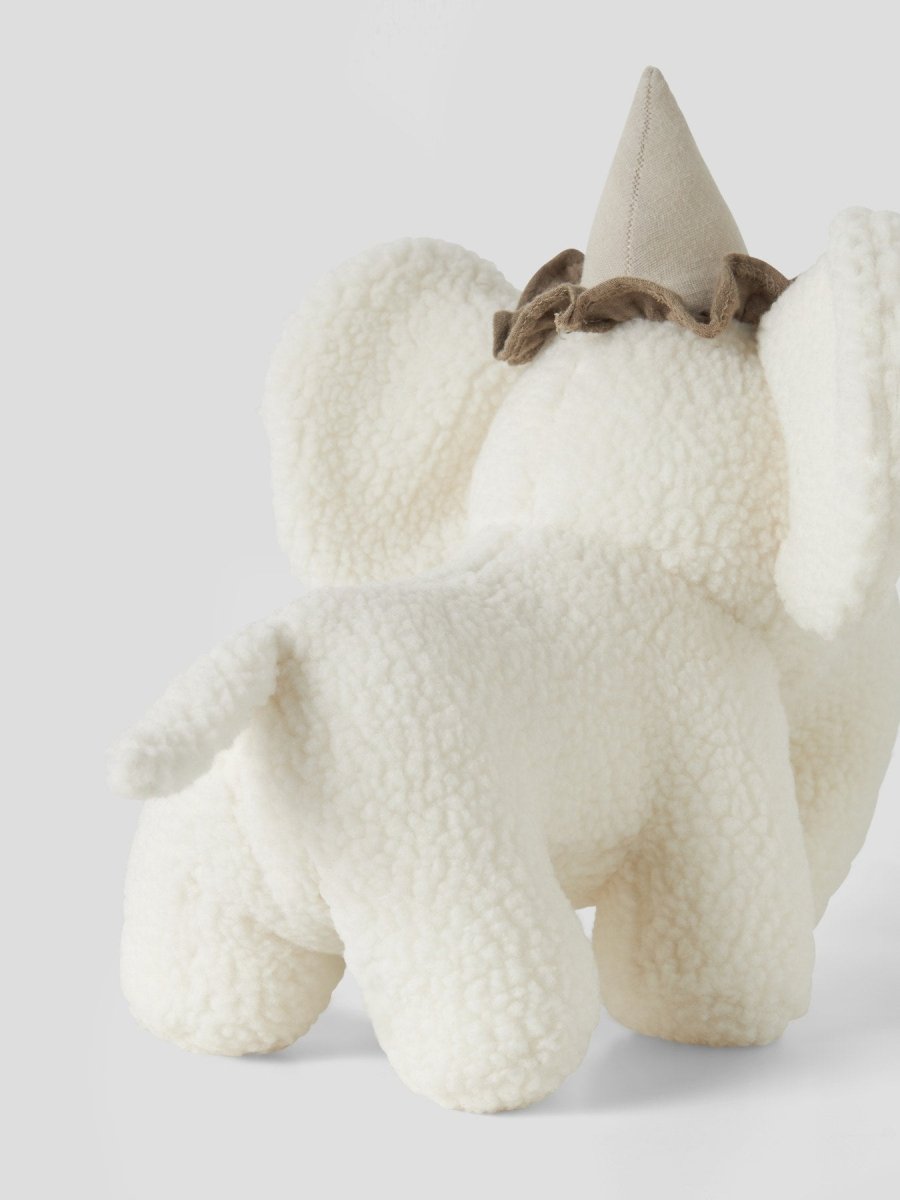 Lil' Atelier Baby NIGO SHERPA TOY ELEPHANT - Coconut Milk | Torgunns Barneklær AS