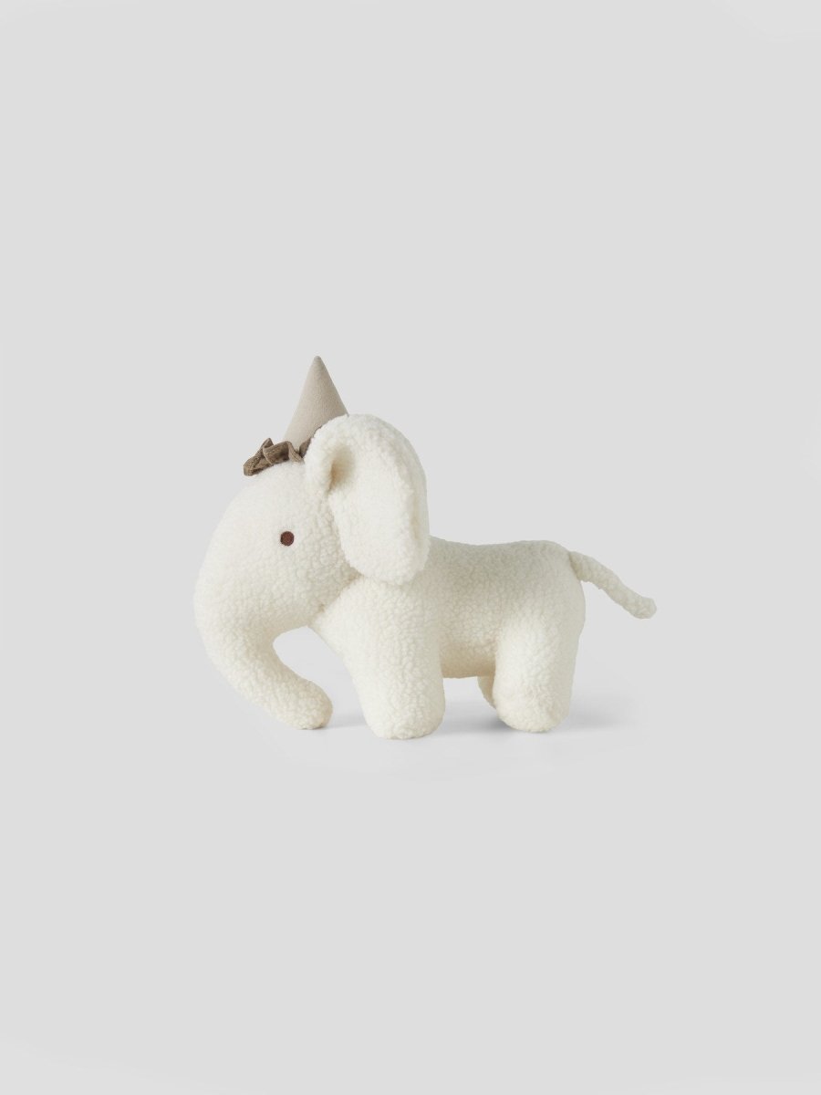 Lil' Atelier Baby NIGO SHERPA TOY ELEPHANT - Coconut Milk | Torgunns Barneklær AS