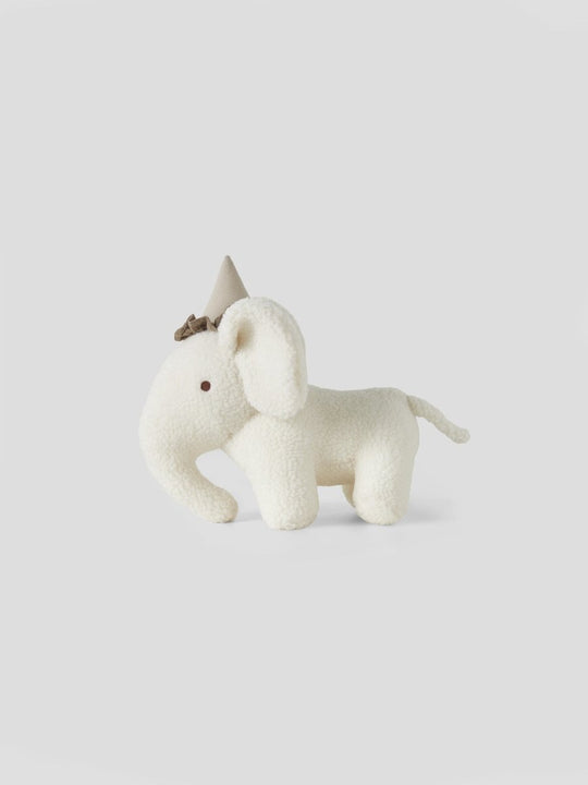 Lil' Atelier Baby NIGO SHERPA TOY ELEPHANT - Coconut Milk | Torgunns Barneklær AS