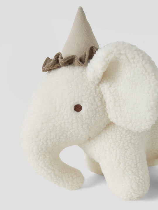 Lil' Atelier Baby NIGO SHERPA TOY ELEPHANT - Coconut Milk | Torgunns Barneklær AS