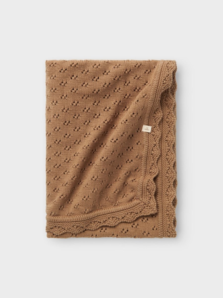 Lil' Atelier Baby NILIO KNIT BLANKET - Sepia Tint | Torgunns Barneklær AS