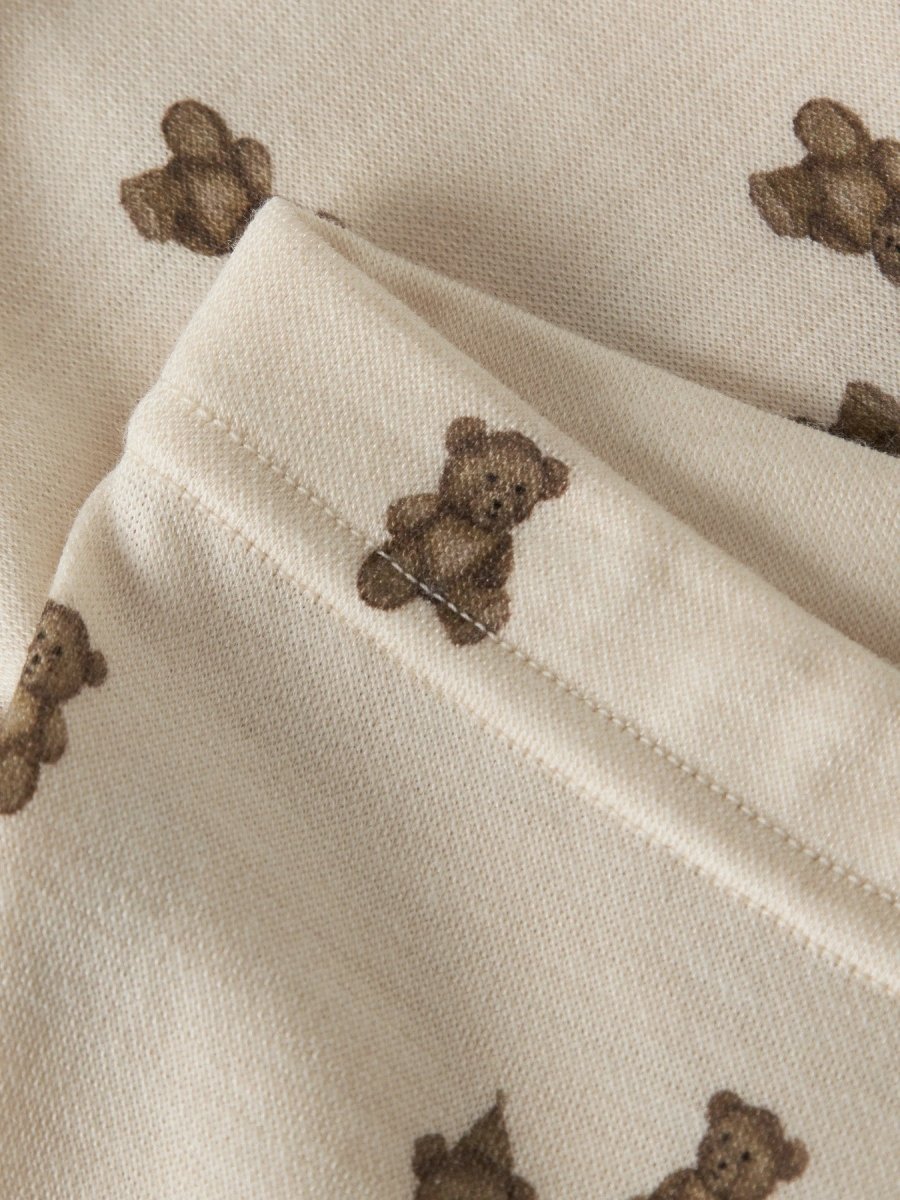 Lil Atelier Baby NILO NUN SLIM Ull Leggings - Turtledove | Teddybear | Torgunns Barneklær AS
