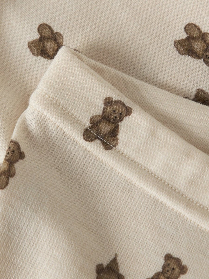 Lil Atelier Baby NILO NUN SLIM Ull Leggings - Turtledove | Teddybear | Torgunns Barneklær AS