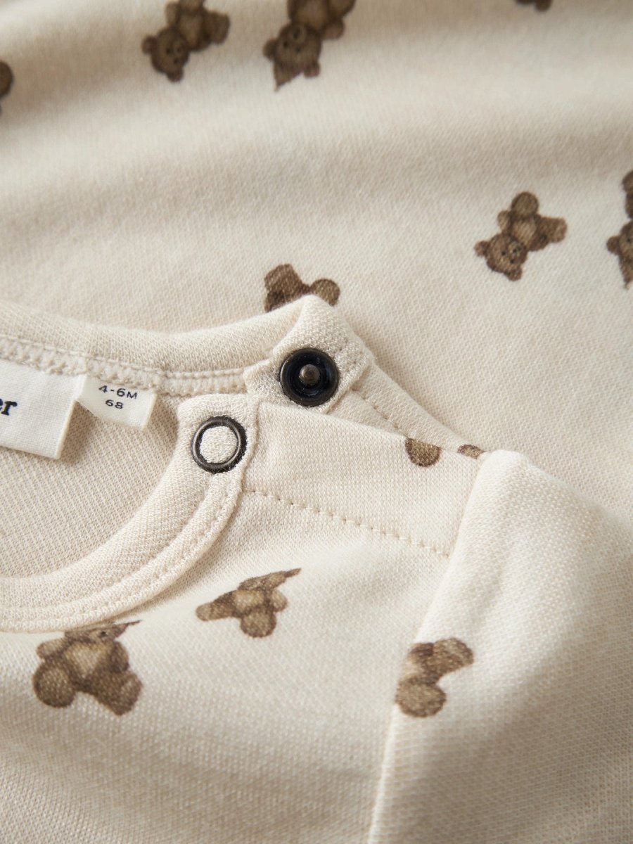 Lil Atelier Baby NILO NUN SLIM Ullbody - Turtledove | Teddybear | Torgunns Barneklær AS