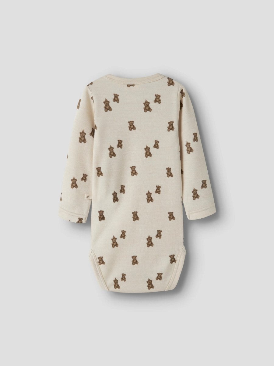 Lil Atelier Baby NILO NUN SLIM Ullbody - Turtledove | Teddybear | Torgunns Barneklær AS