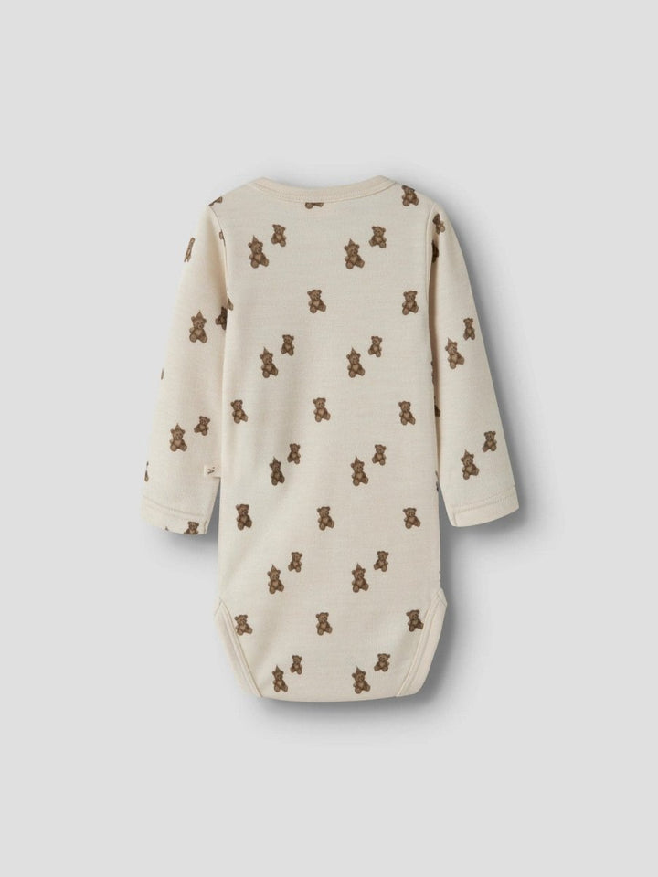 Lil Atelier Baby NILO NUN SLIM Ullbody - Turtledove | Teddybear | Torgunns Barneklær AS