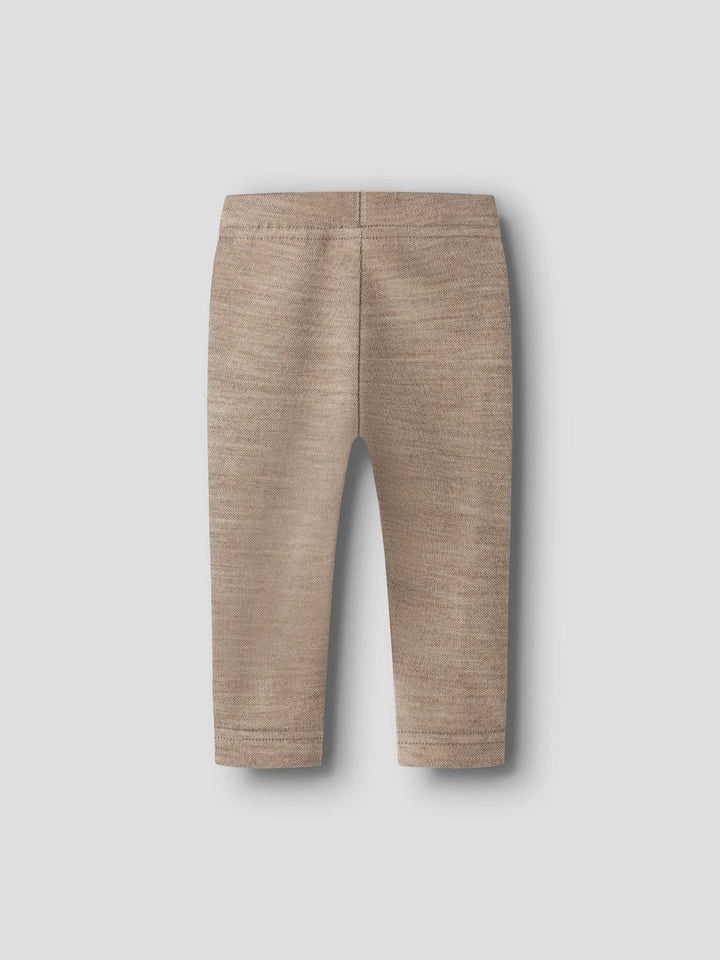 Lil Atelier Baby NILO SLIM Ull Legging - Sepia Tint | Melange | Torgunns Barneklær AS
