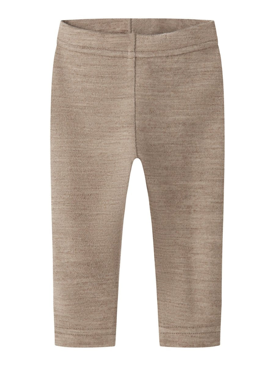 Lil Atelier Baby NILO SLIM Ull Legging - Sepia Tint | Melange | Torgunns Barneklær AS