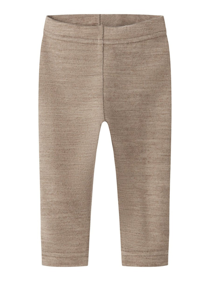 Lil Atelier Baby NILO SLIM Ull Legging - Sepia Tint | Melange | Torgunns Barneklær AS