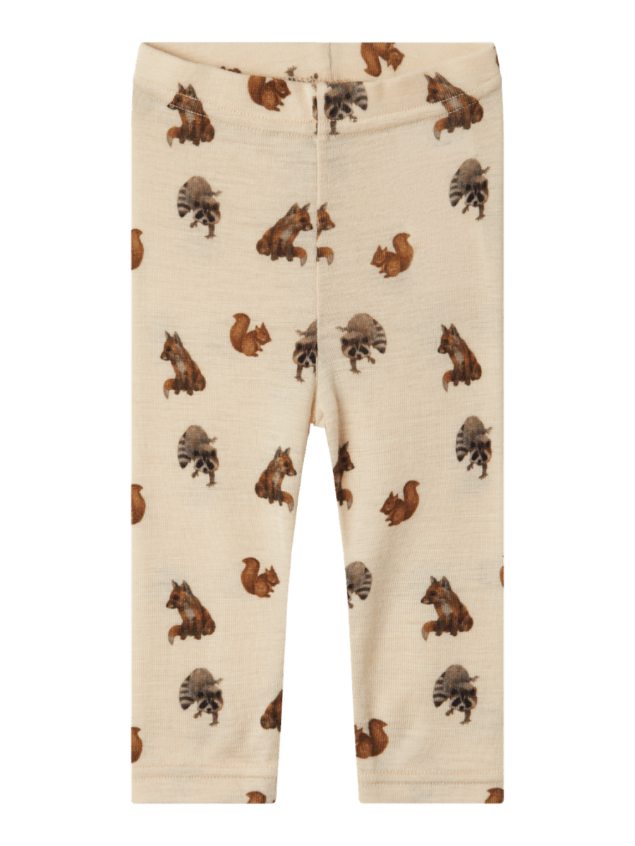 Lil' Atelier Baby NIMO SLIM WO/MO LEGGINGS AOP - Sandshell | Torgunns Barneklær AS