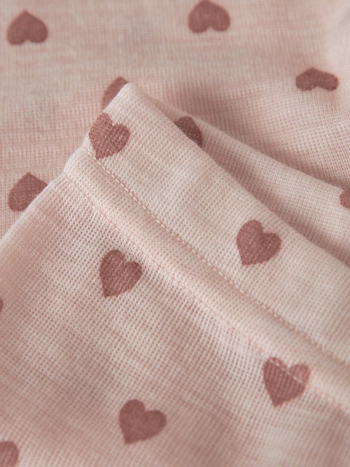 Lil Atelier Baby NOEL NIA Ull Legggings - Morganite | Heart | Torgunns Barneklær AS