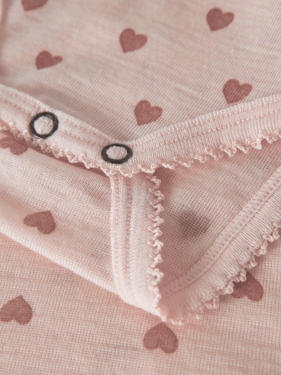 Lil Atelier Baby NOEL NIA Ullbody - Morganite | Heart | Torgunns Barneklær AS