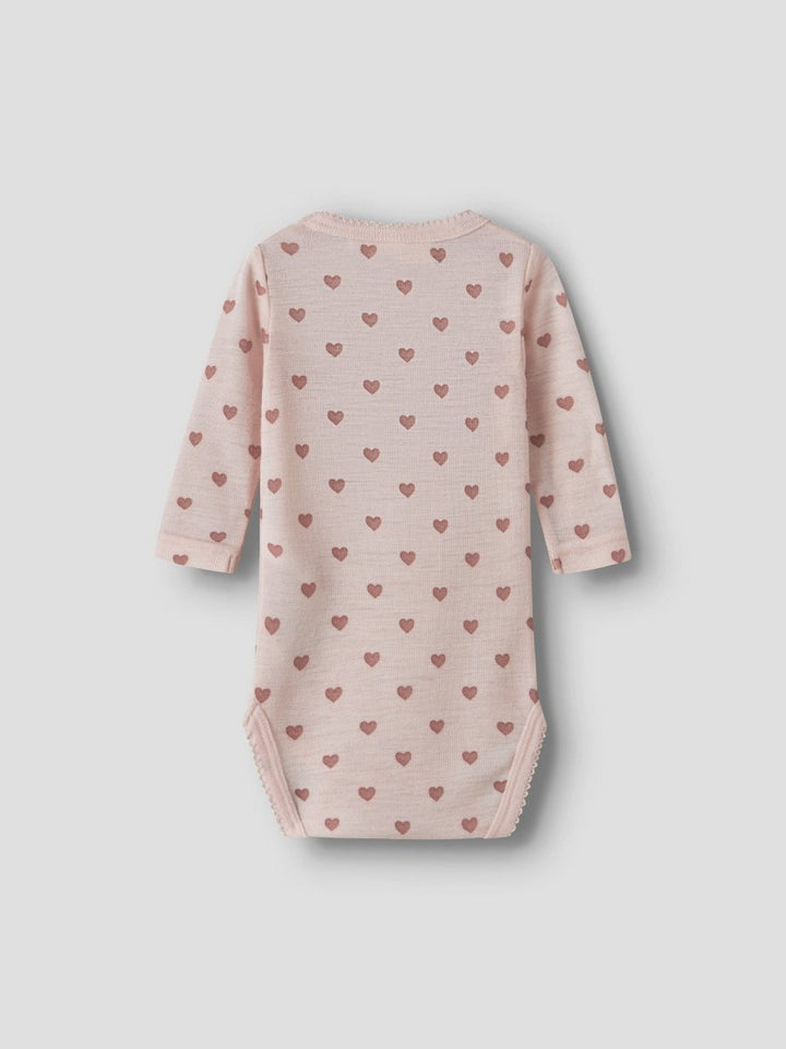 Lil Atelier Baby NOEL NIA Ullbody - Morganite | Heart | Torgunns Barneklær AS
