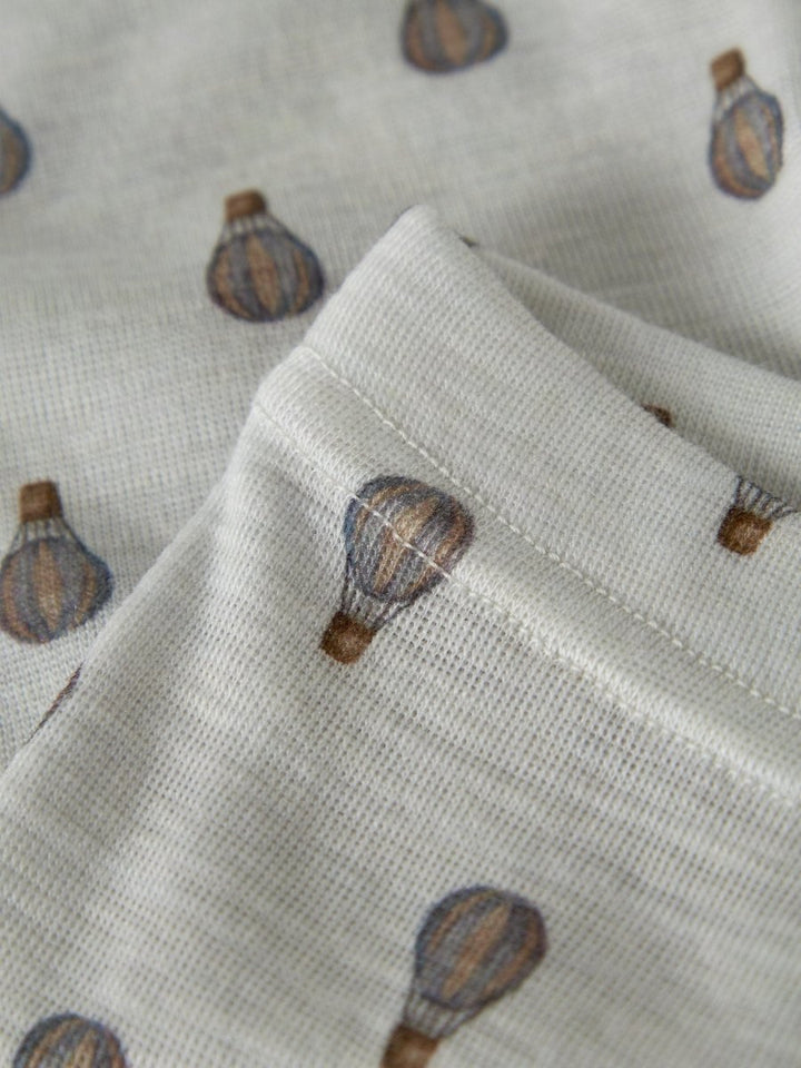 Lil Atelier Baby NOEL NOR Ull Leggings - Oyster Mushroom | Airballoon | Torgunns Barneklær AS