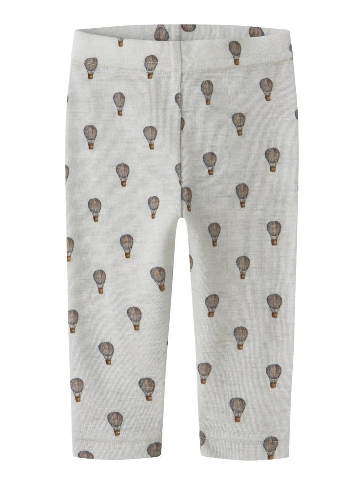 Lil Atelier Baby NOEL NOR Ull Leggings - Oyster Mushroom | Airballoon | Torgunns Barneklær AS