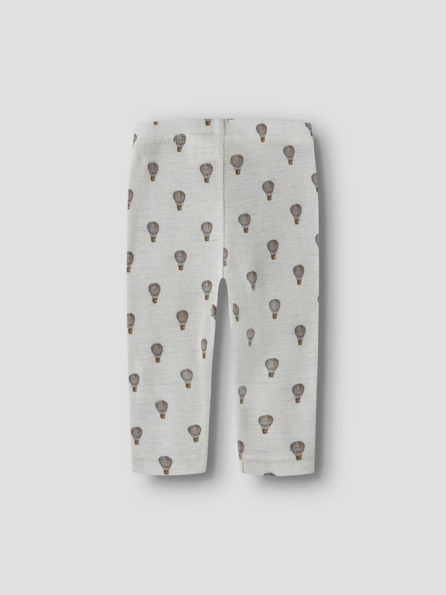 Lil Atelier Baby NOEL NOR Ull Leggings - Oyster Mushroom | Airballoon | Torgunns Barneklær AS