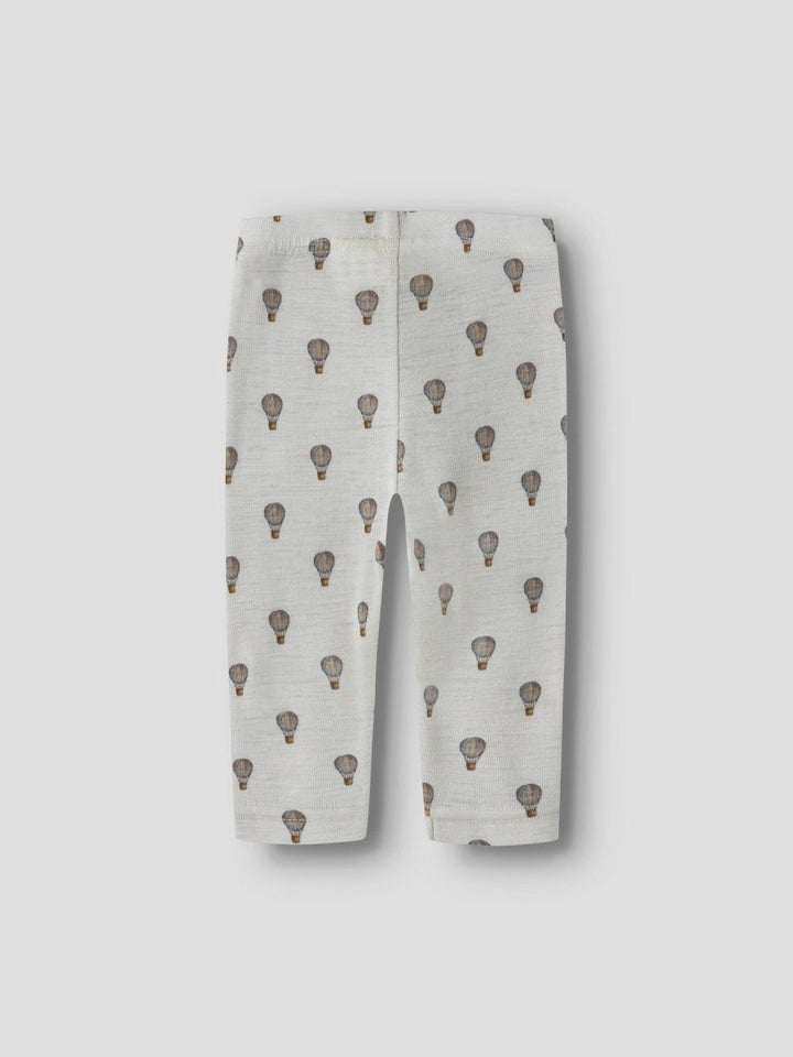 Lil Atelier Baby NOEL NOR Ull Leggings - Oyster Mushroom | Airballoon | Torgunns Barneklær AS