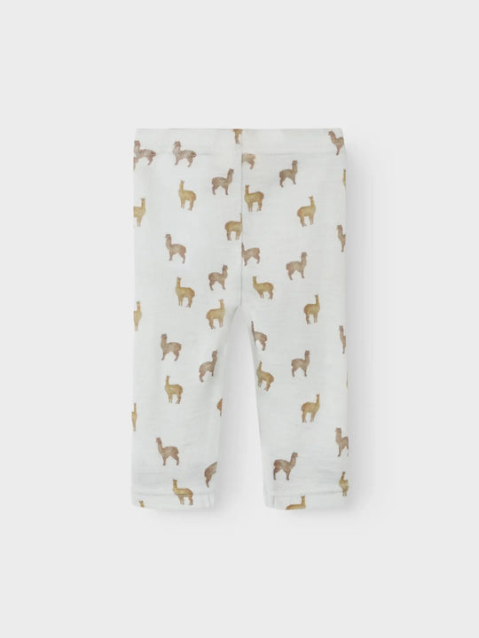 Lil' Atelier Baby NOEL NOR WOOL SLIM LEGGING - Gray Dawn | LAMA | Torgunns Barneklær AS