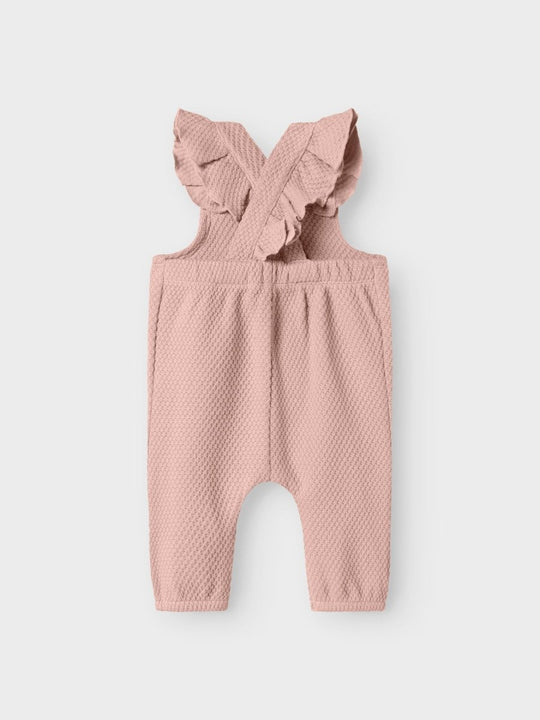 Lil' Atelier Baby NOELLA LOOSE SWEAT OVERALL - Cameo Rose | Torgunns Barneklær AS
