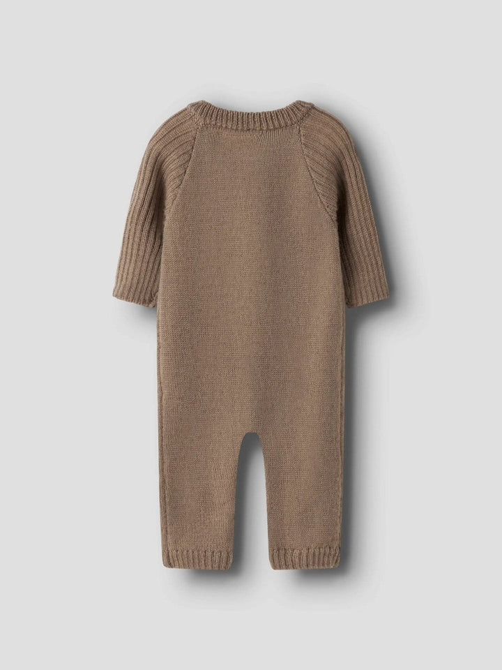 Lil Atelier Baby NOMO Noa Ullstrikket Dress - Sepia Tint | Torgunns Barneklær AS